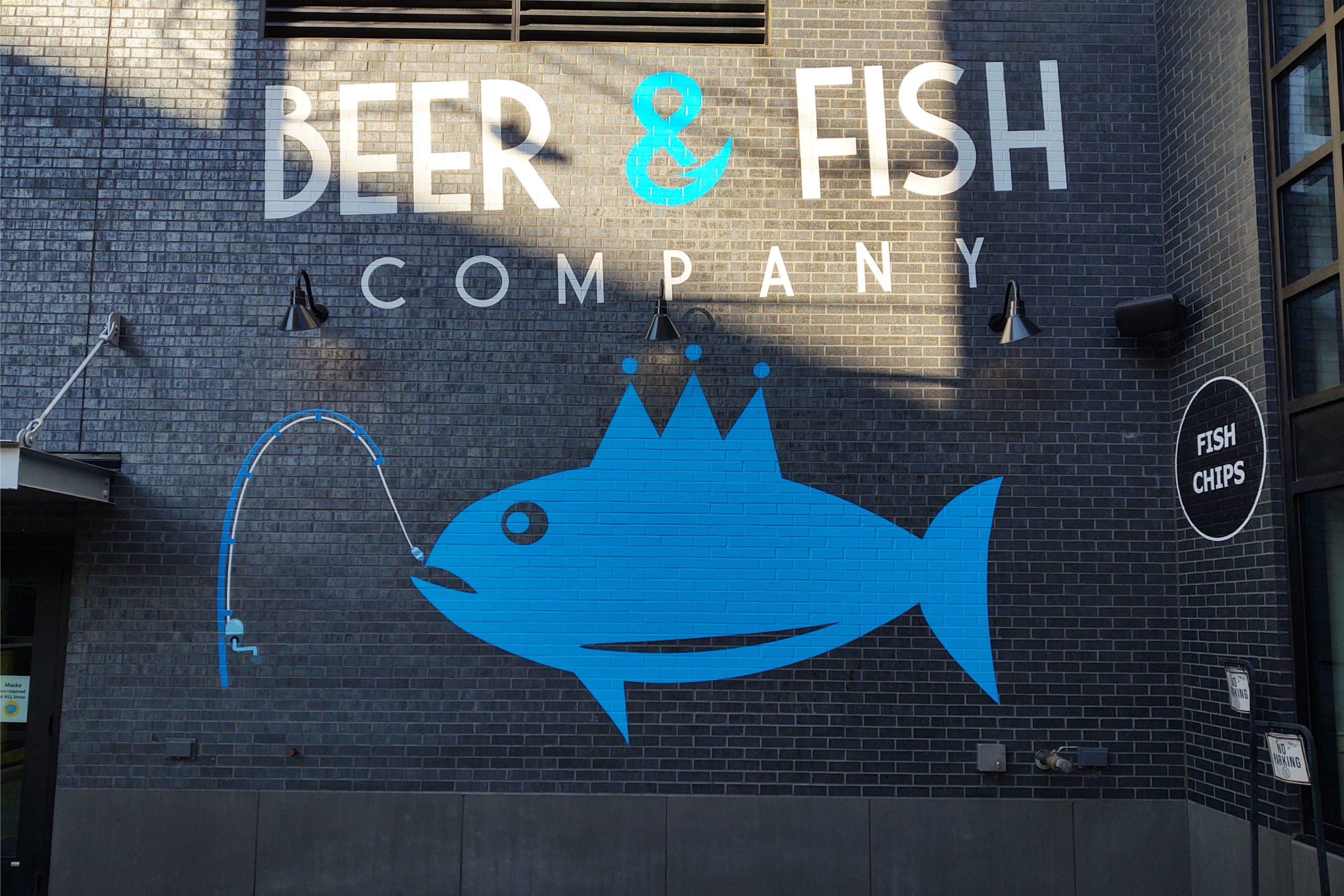 BeerFish wall graphic sign