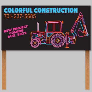 Colorful Construction Site Sign-min